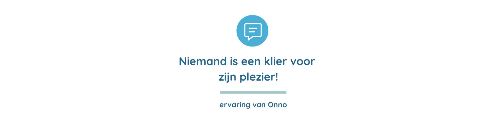 Lees meer over het artikel Niemand is een klier voor zijn plezier