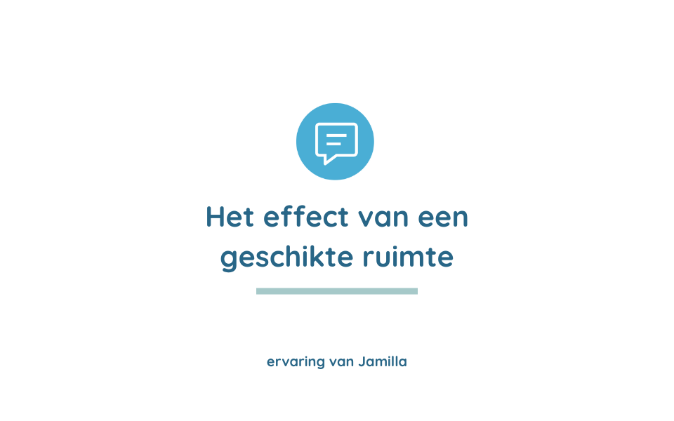 ervaring het effect van een geschikte ruimte